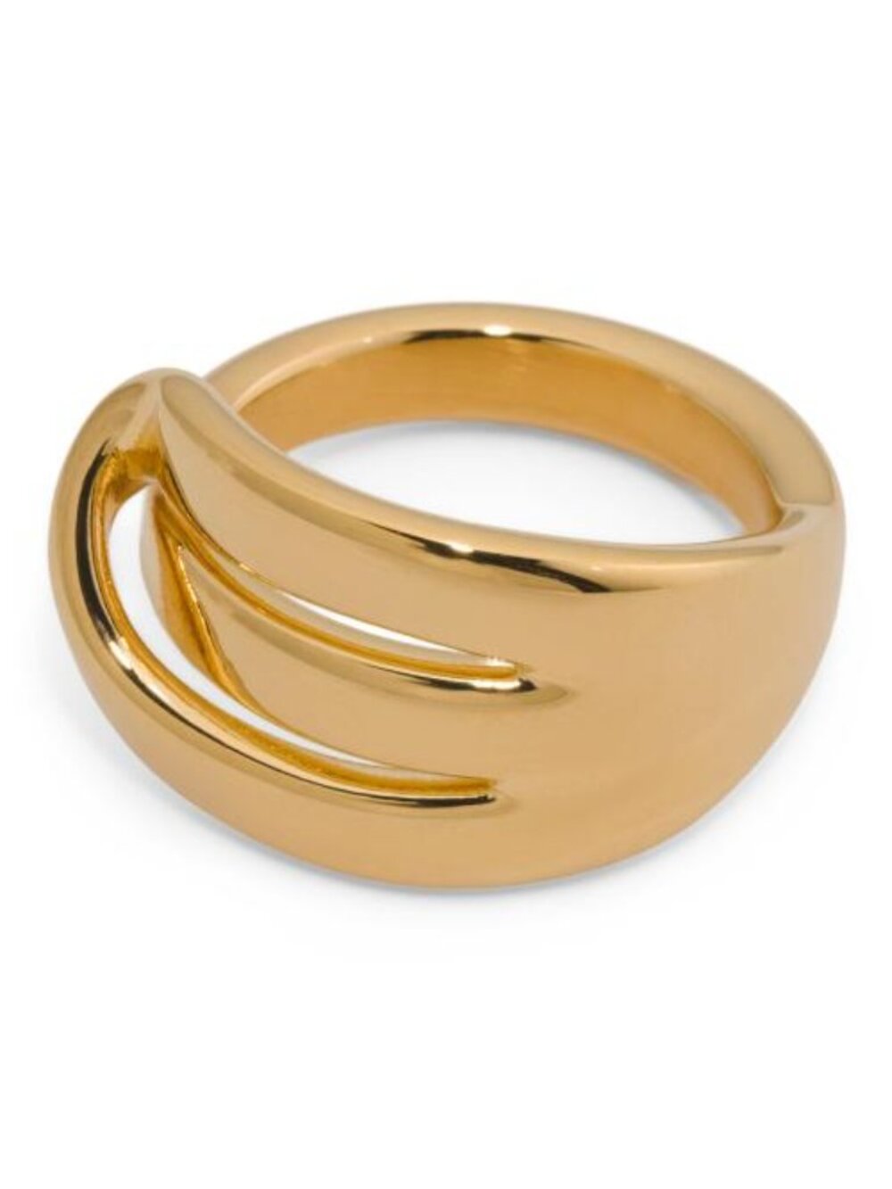 MILOR GOLD Made In Italy 14kt Gold Cross Link Ring